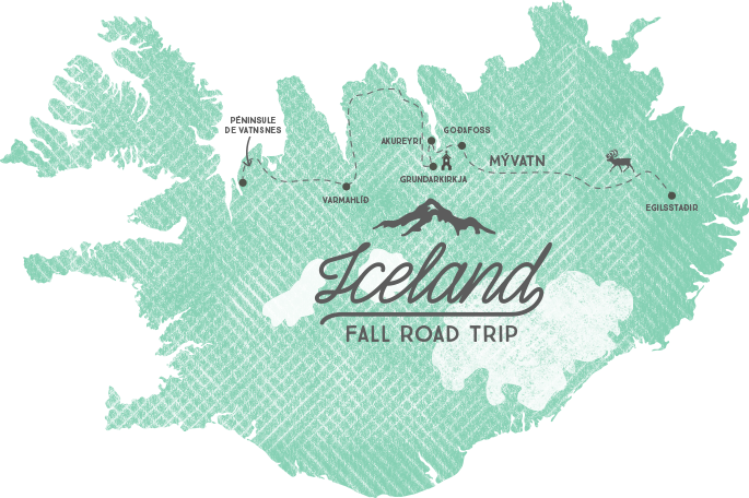 carte nord islande