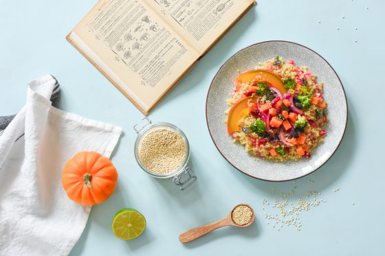 Leaf • Recette de couscous de quinoa aux légumes d'automne (Cuisson au Vitaliseur de Marion) - Vegan & Sans Gluten
