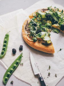 La pizza verde, légumes du marché & pesto